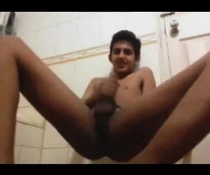 solo twink jerking off to cum