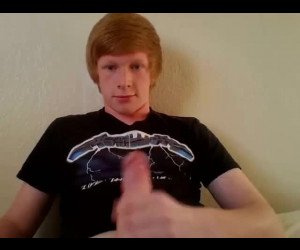 redhead amateur twink jerking off