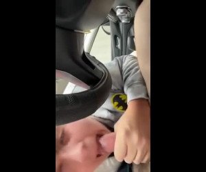 twink sucking dick in the car